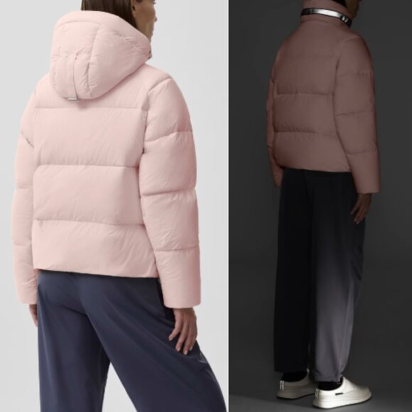 NWT Canada Goose Junction Parka Hooded Puffer Jacket Pink Lemonade Down Filled - Picture 2 of 12
